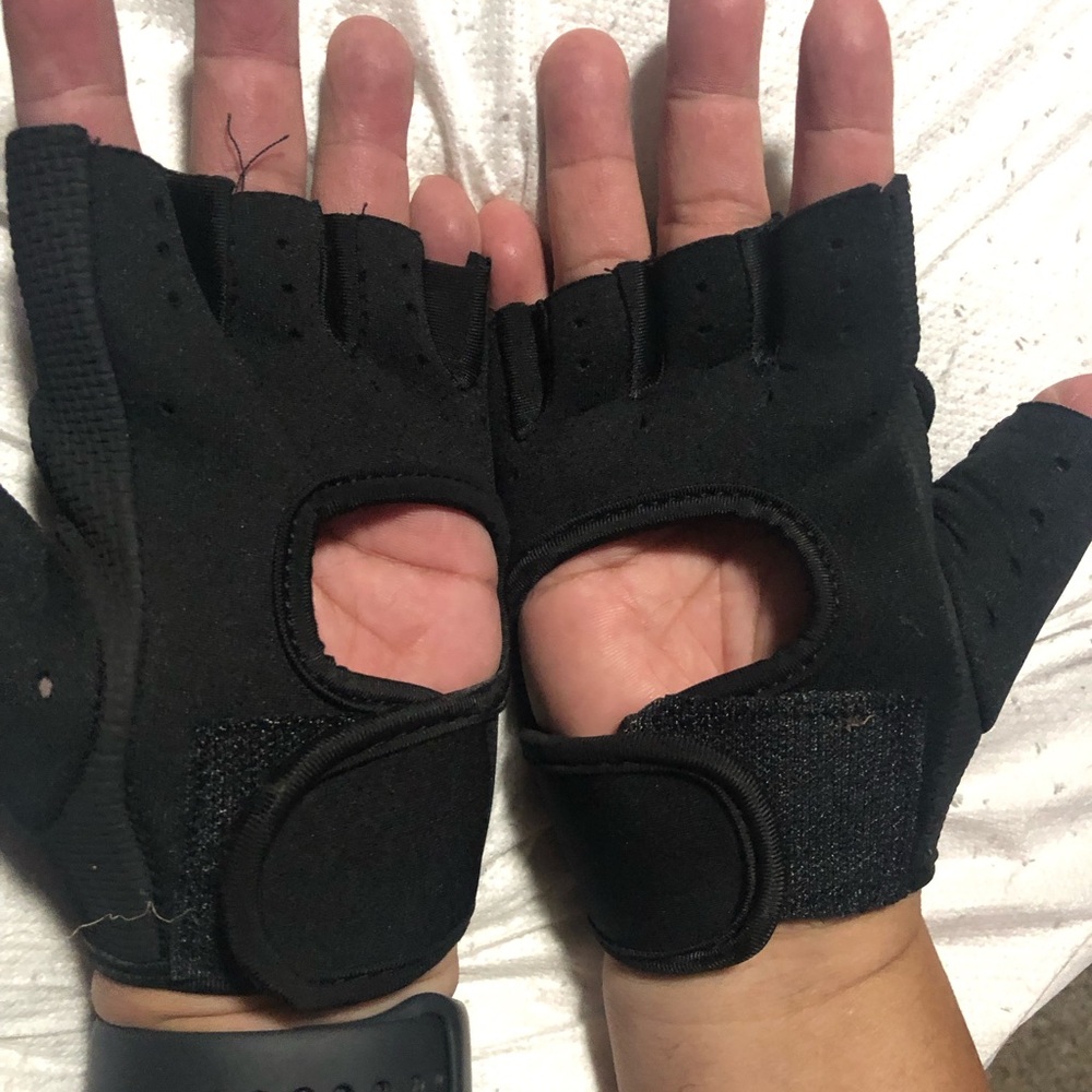 Jillian Michaels Men’s Black Fingerless Workout Gloves Size Medium
